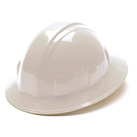 Savannah Riley TruGuard Full Brim 4 Point Ratchet Hard Hat, White SA2668370